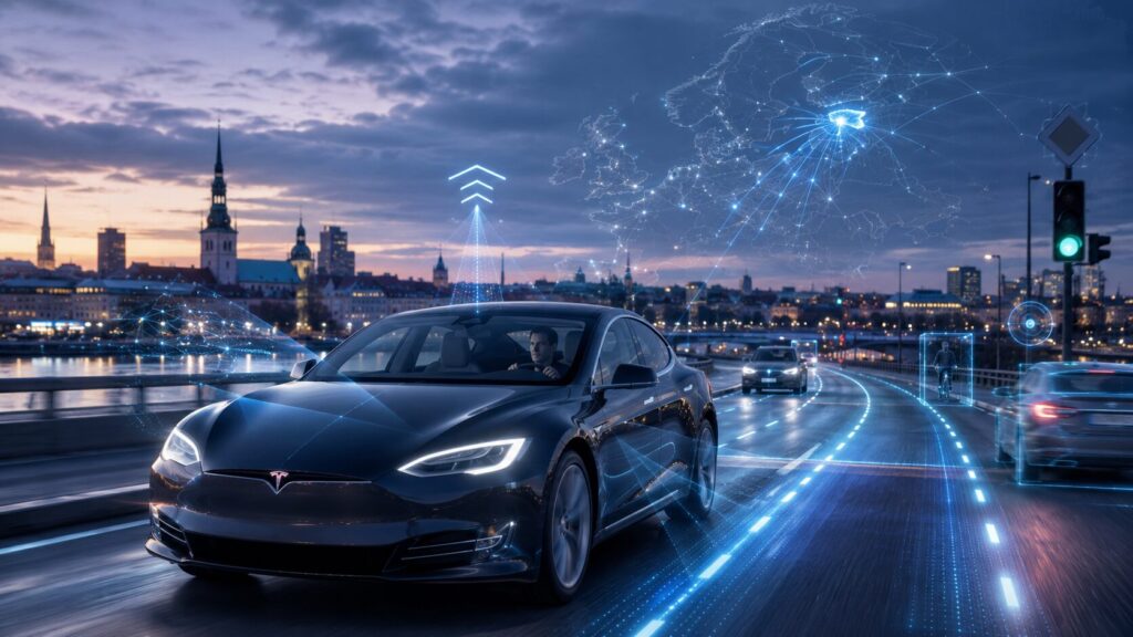 tesla guida autonoma estonia