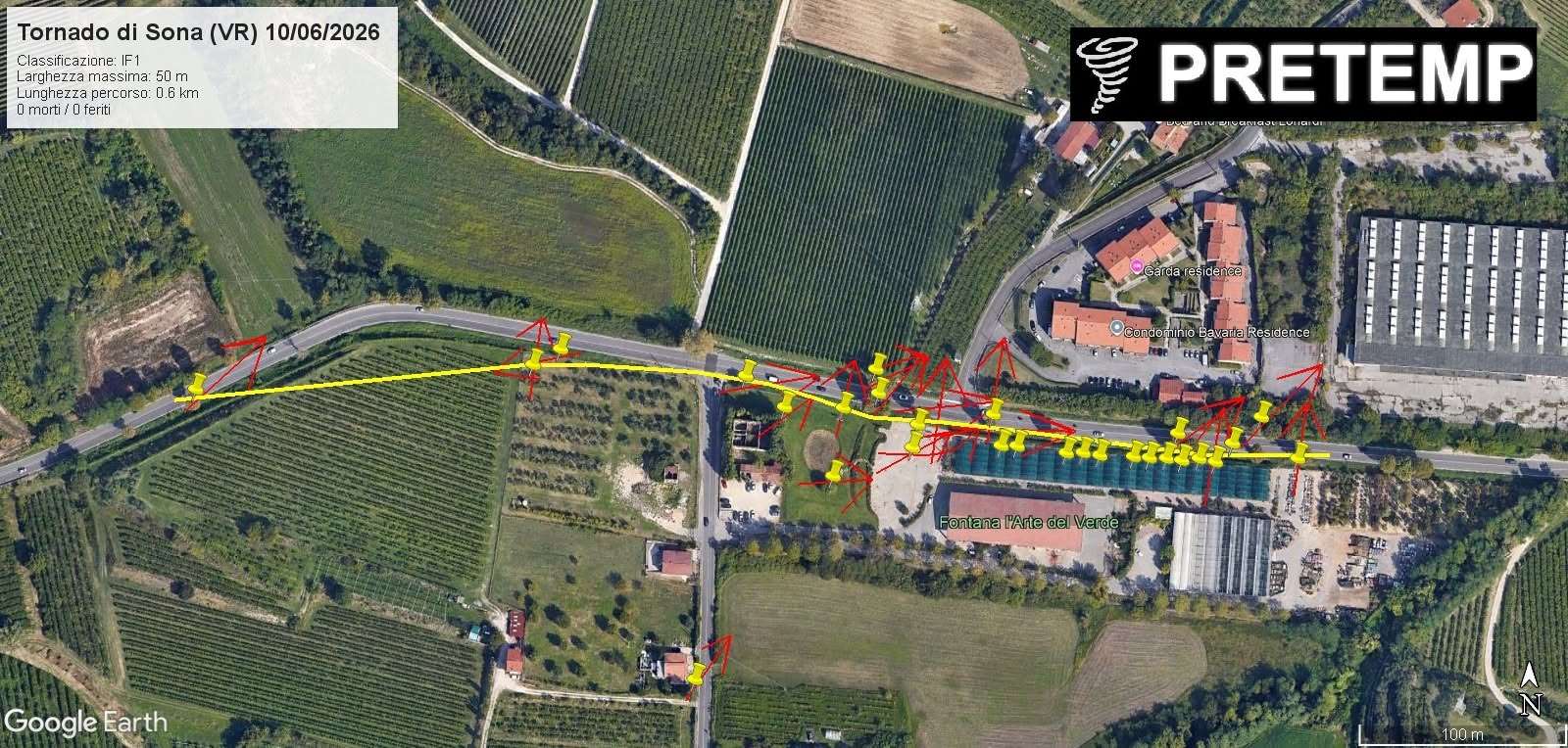 tornado sona 10 giugno 2026