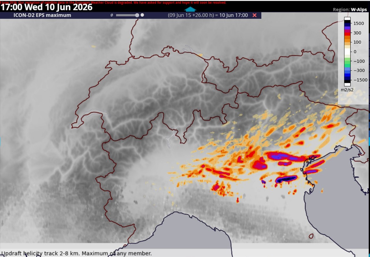 Updraft helicity 10 giugno