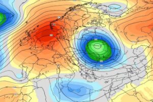 Anomalie geopotenziale 500 hPa Europa 9 luglio
