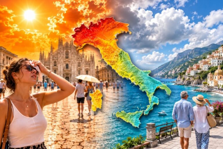 Caldo nord Italia mite sud Italia