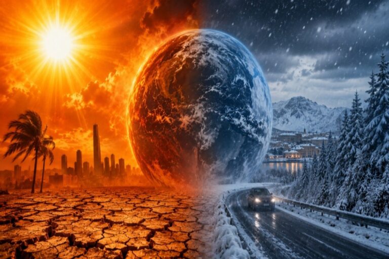 Cambiamento climatico caldo e freddo