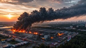 Droni incendio Russia