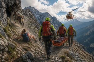 Incidente montagna stambecco