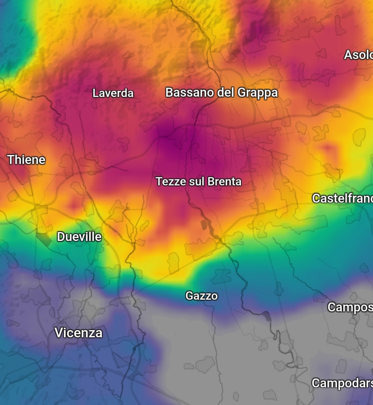 Radar meteo vicentino