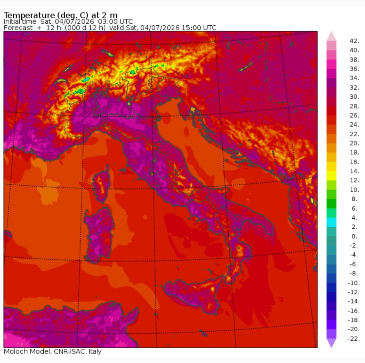 Temperature massime 4 luglio