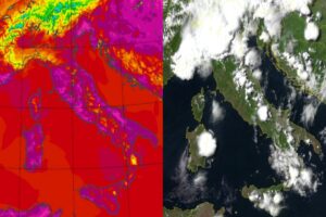 Temperature massime e satellite 1 luglio