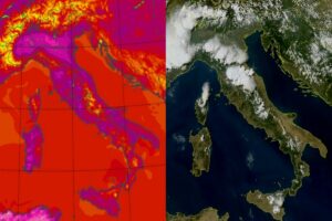 Temperature massime e satellite 10 luglio
