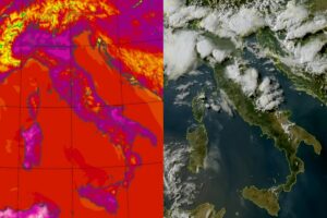 Temperature massime e satellite 11 luglio