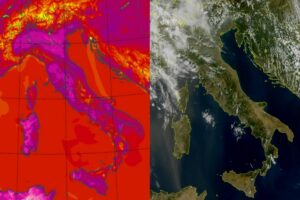 Temperature massime e satellite 13 luglio