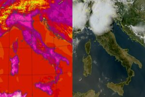 Temperature massime e satellite 15 luglio