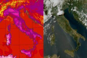Temperature massime e satellite 16 luglio