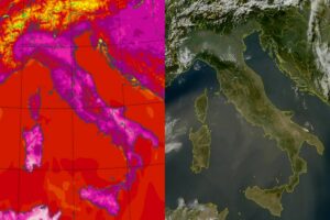 Temperature massime e satellite 17 luglio
