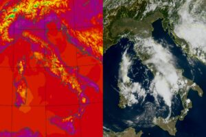 Temperature massime e satellite 2 luglio