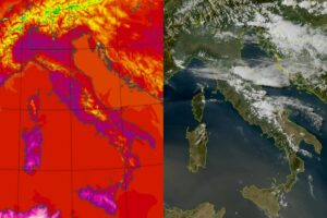 Temperature massime e satellite 23 luglio
