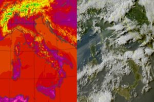 Temperature massime e satellite 26 luglio