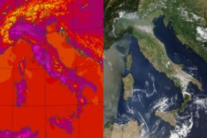 Temperature massime e satellite 28 luglio