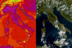 Temperature massime e satellite 3 luglio