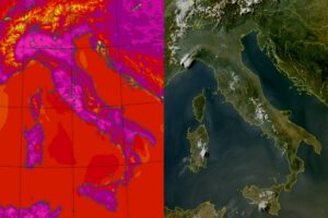 Temperature massime e satellite 30 luglio