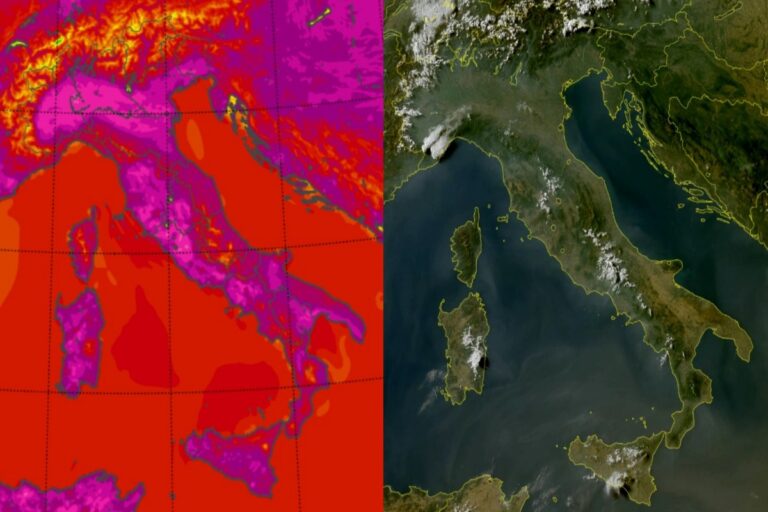 Temperature massime e satellite 30 luglio