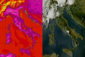 Temperature massime e satellite 31 luglio
