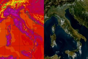 Temperature massime e satellite 4 luglio