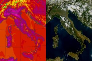 Temperature massime e satellite 5 luglio