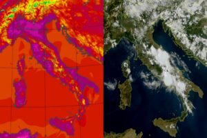 Temperature massime e satellite 6 luglio