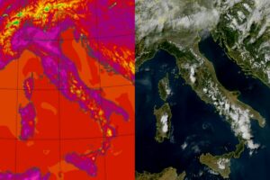 Temperature massime e satellite 7 luglio