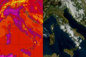 Temperature massime e satellite 9 luglio