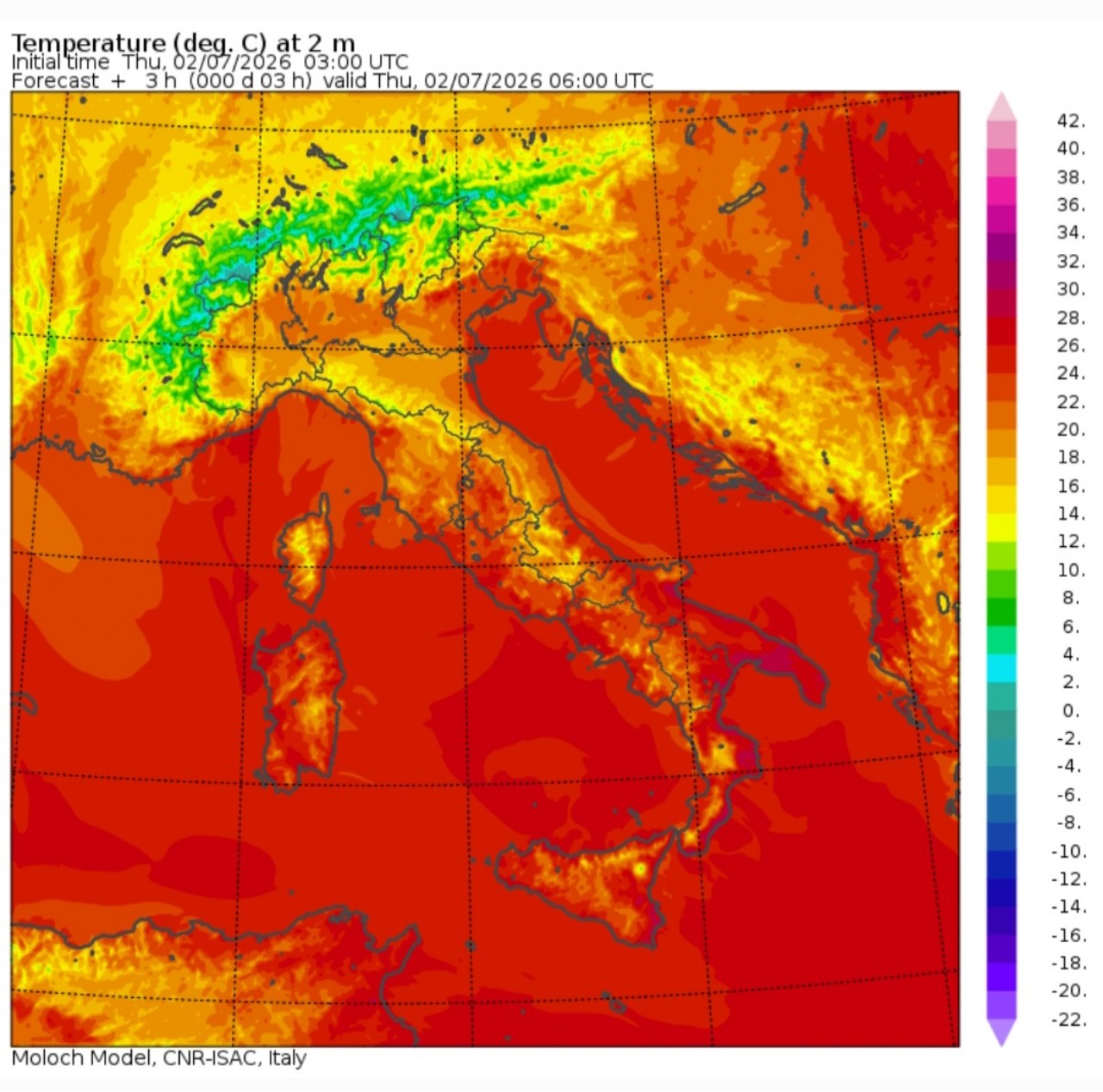 Temperature minime 2 luglio