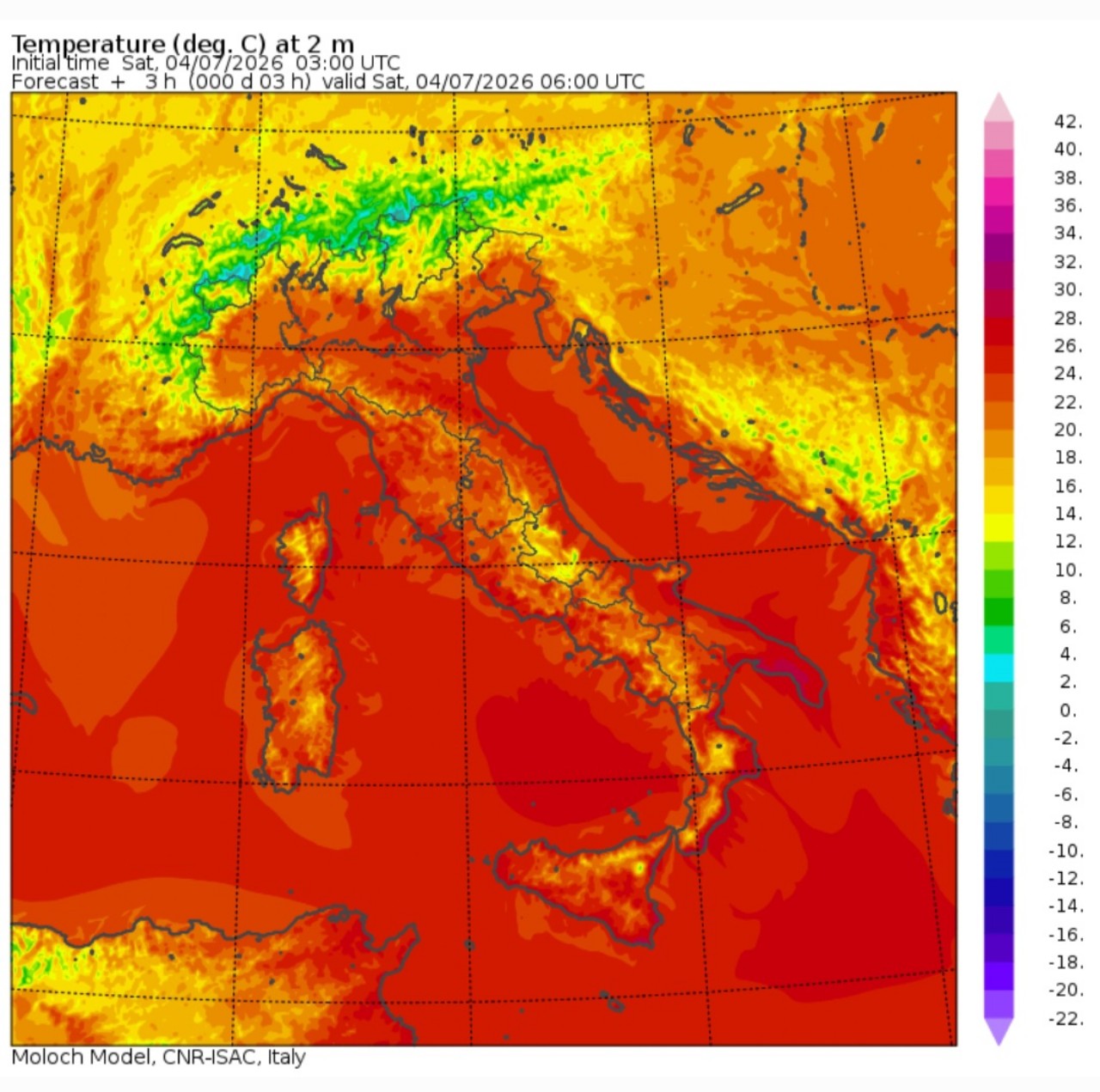 Temperature minime 4 luglio