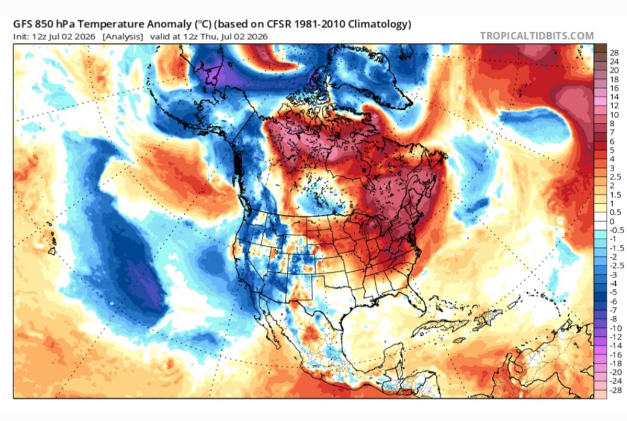 USA caldo e freddo anomalo