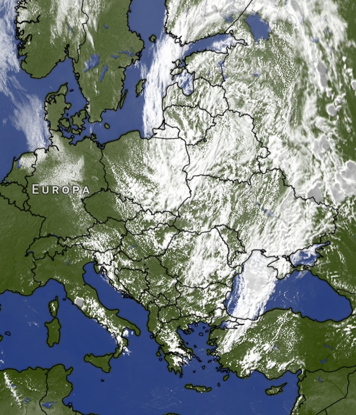 Vortice ciclonico sul Baltico