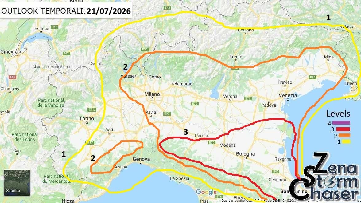allerta meeo oggi martedì 21 luglio 2026