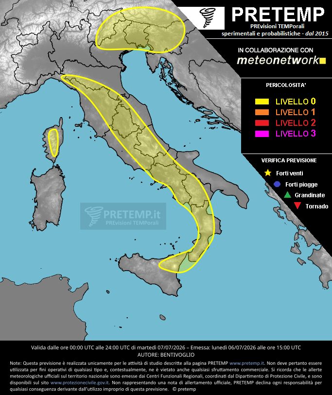 allerta meteo 7 luglio