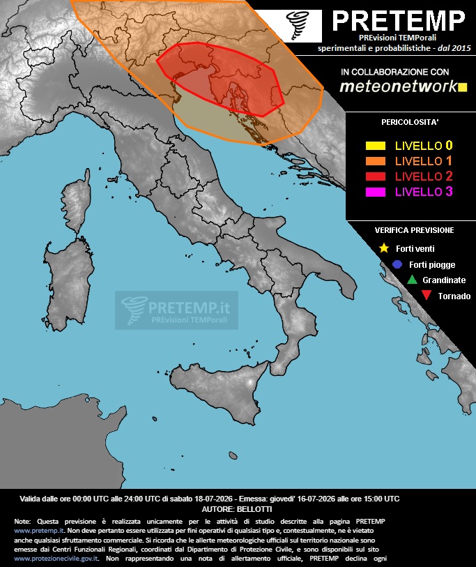 allerta meteo domani sabato 17 luglio 2026