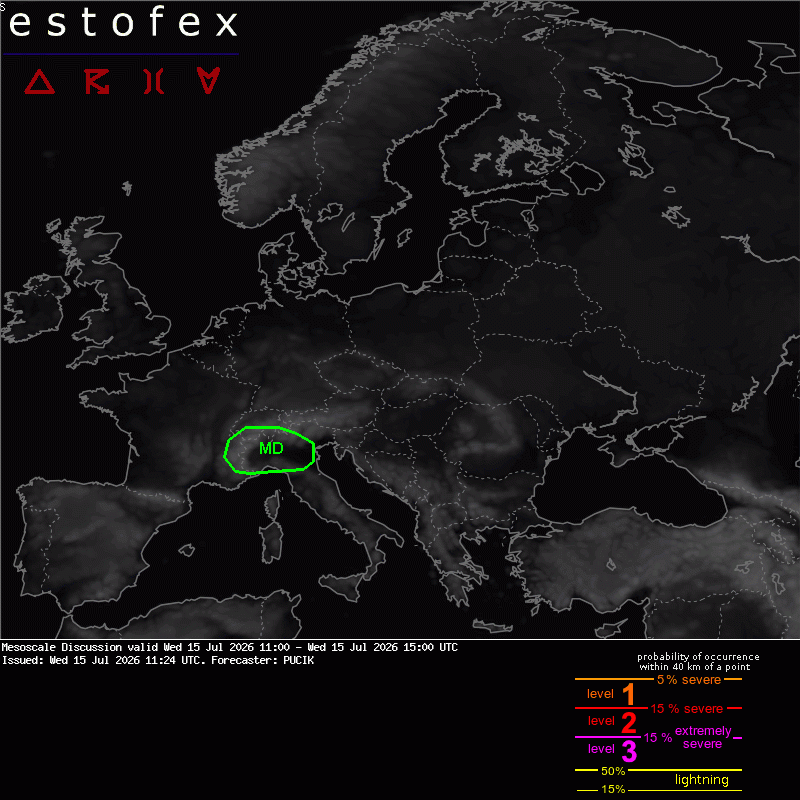 allerta meteo estofex mesoscala oggi
