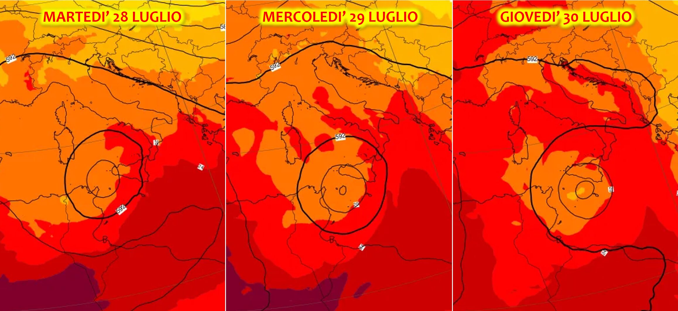 allerta meteo goccia fredda sud italia fine luglio 2026