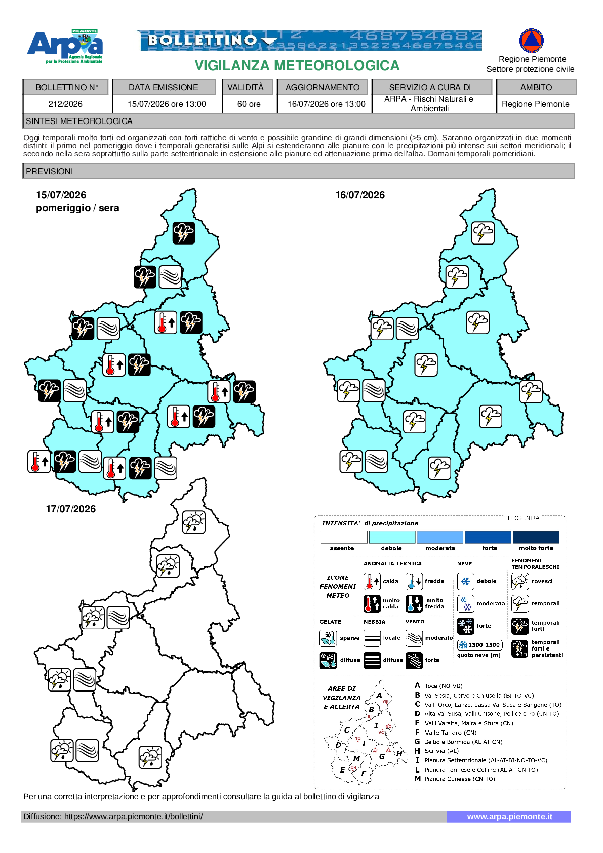 allerta meteo piemonte