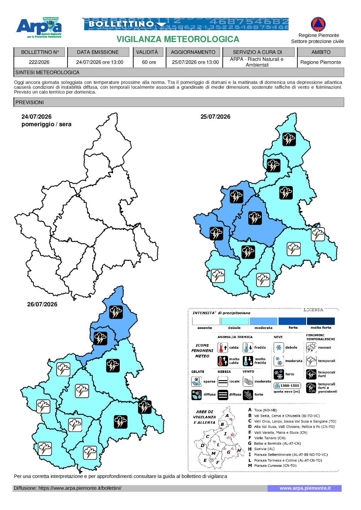 allerta meteo piemonte