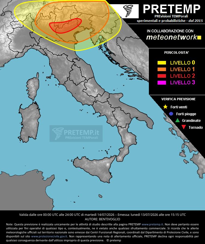allerta meteo pretemp 14 luglio