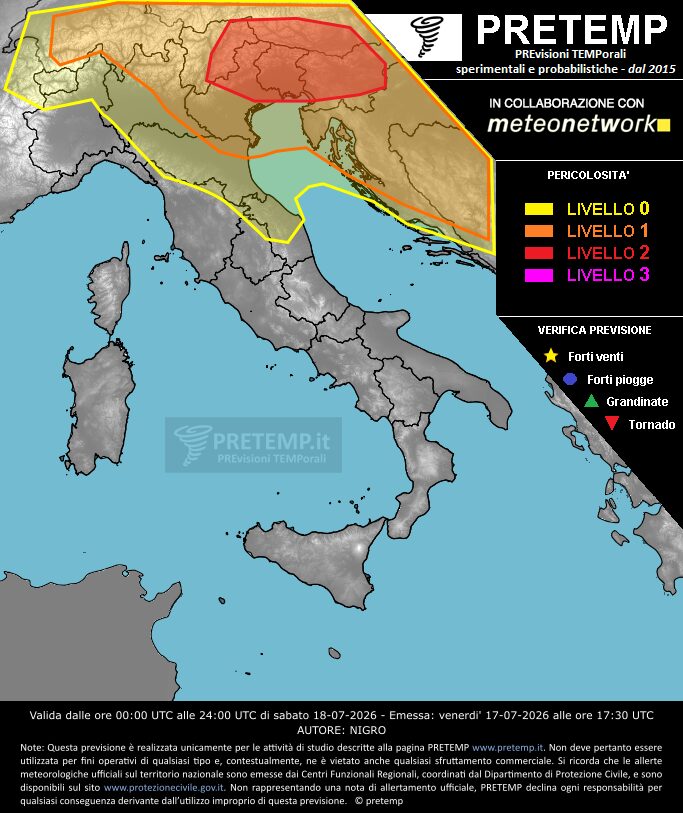 allerta meteo pretemp 18 luglio