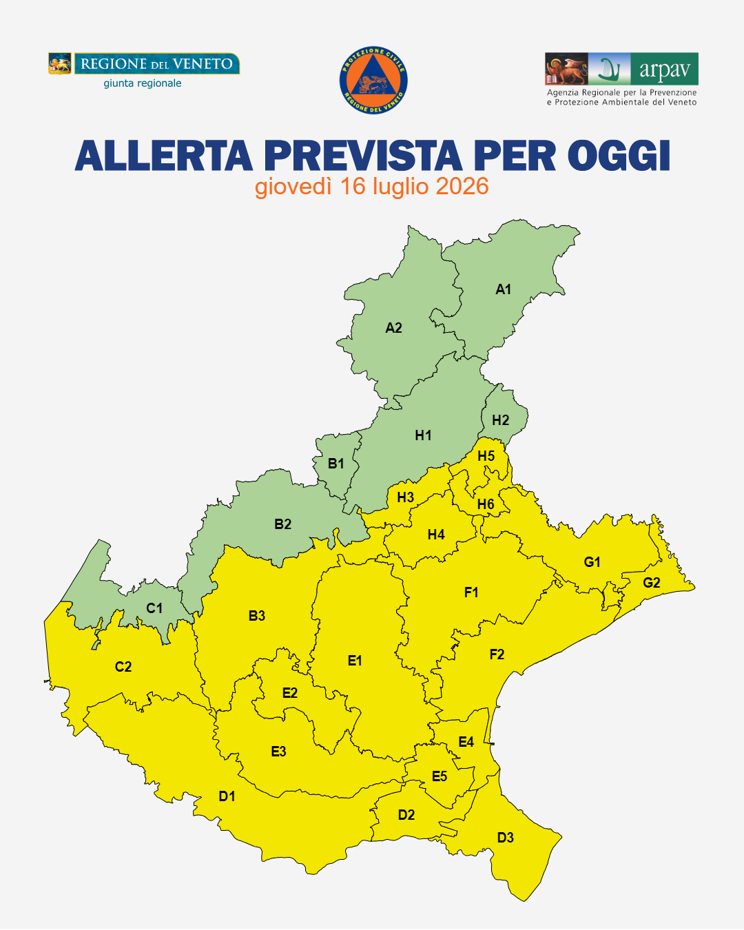allerta meteo veneto 16 luglio