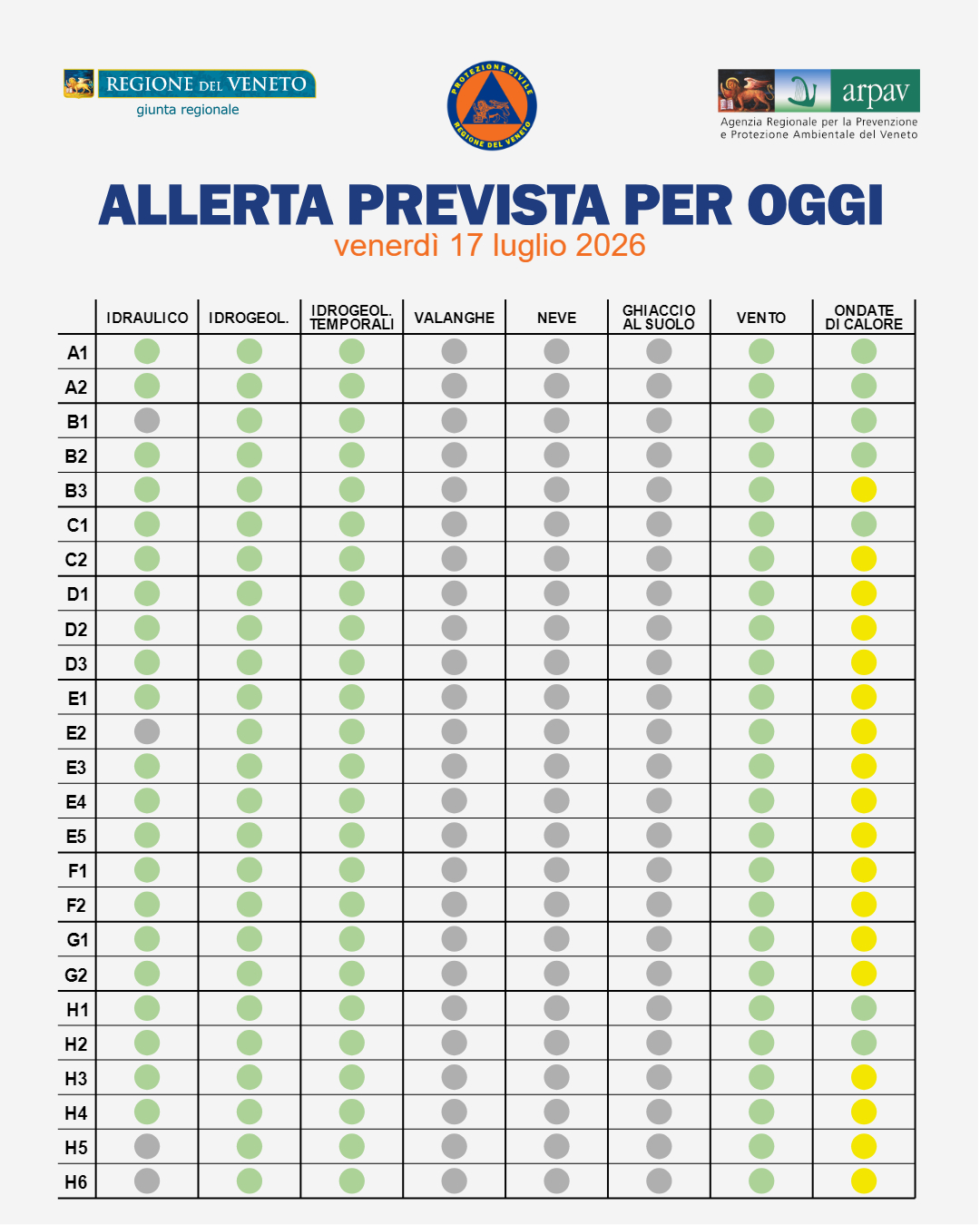 allerta meteo veneto 17 luglio