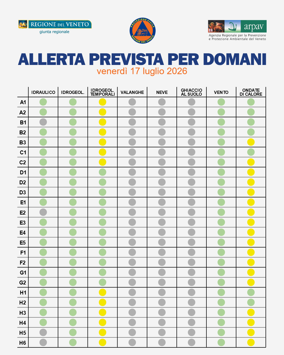 allerta meteo veneto 17 luglio