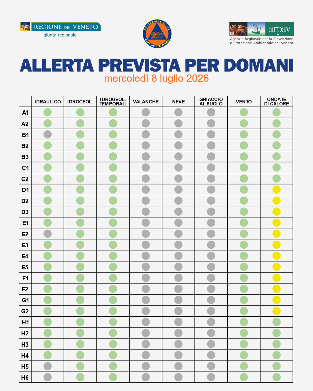 allerta meteo veneto 8 luglio