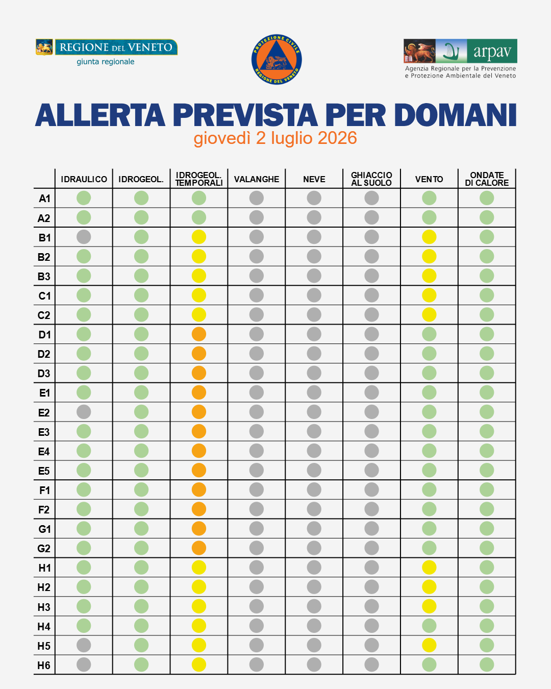 allerta meteo veneto 2 luglio