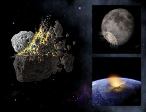 collisione asteroidi terra luna
