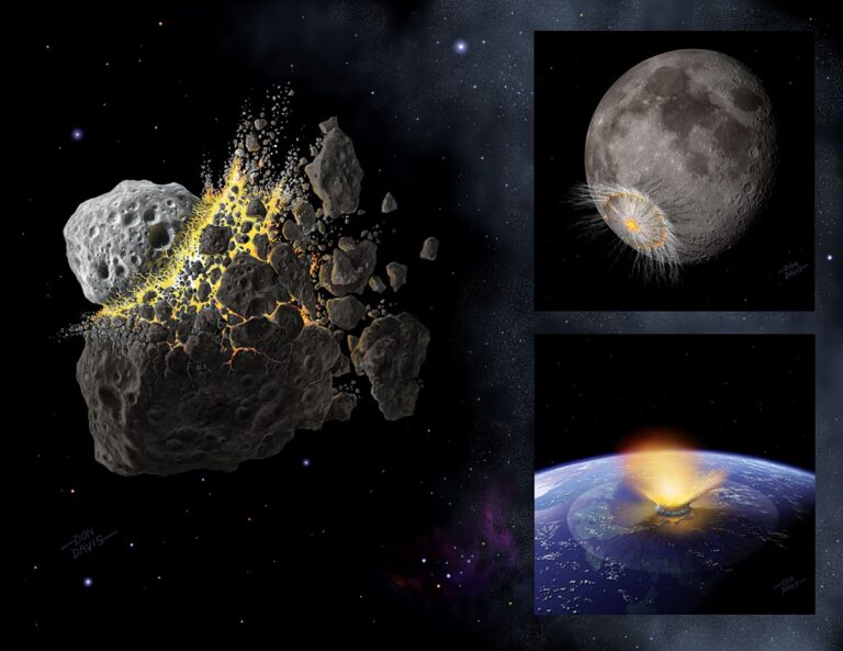 collisione asteroidi terra luna